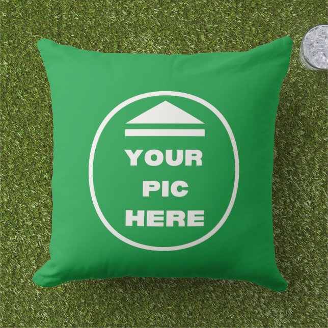 EASY! Throw Pillow Big 20"x20" Outdoor - Customise (Grass)