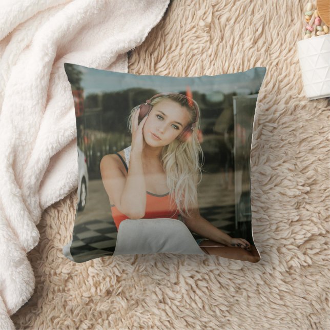 EASY!  Throw Pillow - Personalised -Add your Image (Blanket)