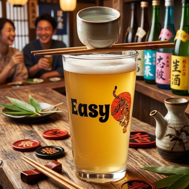 Easy Tiger Pint Glass – Bold Typography (Creator Uploaded)