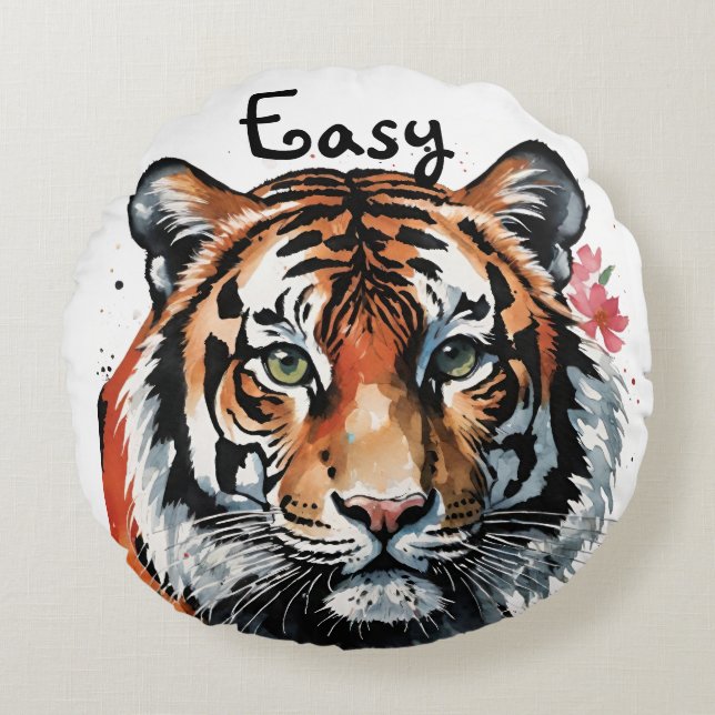 Easy Tiger Round Cushion (Front)