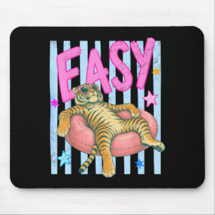 Easy tiger stripes preppy summer pool vacation mouse pad