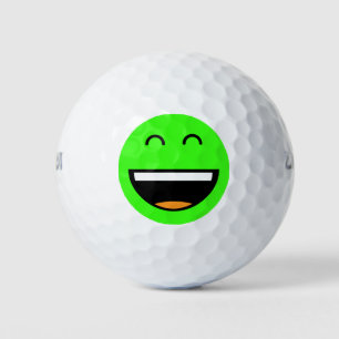 Easy To Find Bright Green Emoji Golf Balls