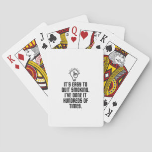 Easy to quit smoking playing cards