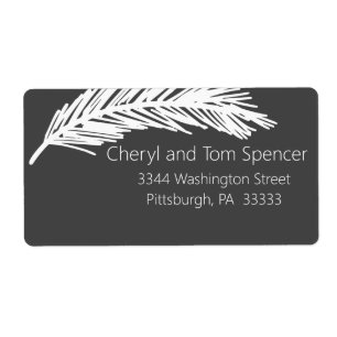 Easy To Read Grey Minimal Return Address Label