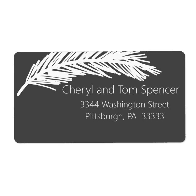 Easy To Read Grey Minimal Return Address Label (Front)