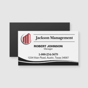 Easy To Read Magnetic Business Card with Your Logo