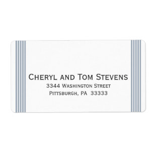 Easy To Read Striped Return Address Label