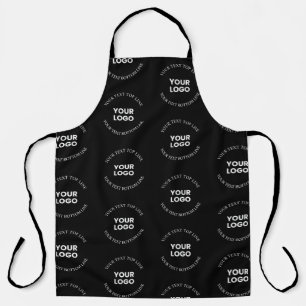 Easy to Replace Logo & Editable Text Pattern Apron