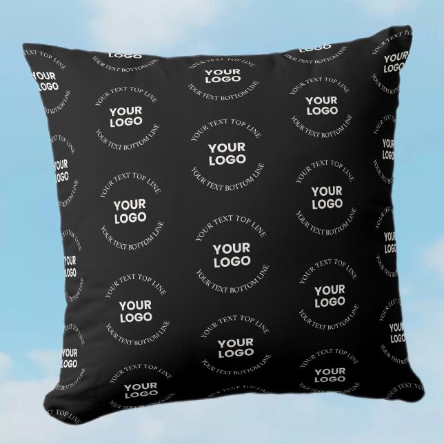 Easy to Replace Logo & Editable Text Pattern Cushion (Creator Uploaded)
