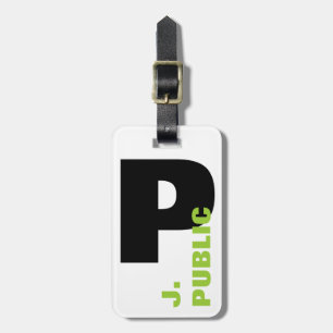 Easy to Spot Large Initial Monogram Luggage Tag