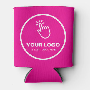 Easy Upload Your Logo Custom Low Minimums Pink Can Cooler