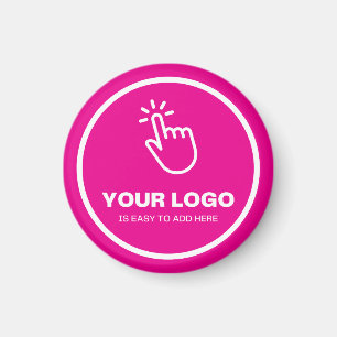 Easy Upload Your Logo Custom Low Minimums Pink Magnet