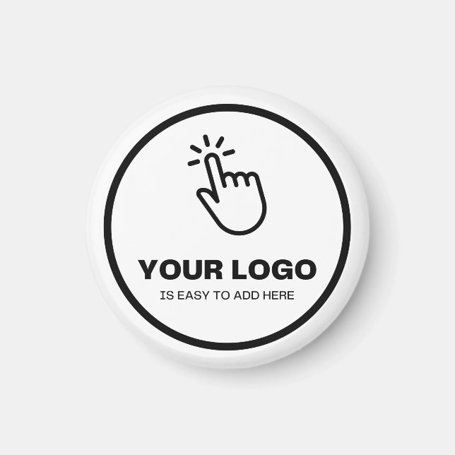 Easy Upload Your Logo Custom Low Minimums White Magnet (Front)