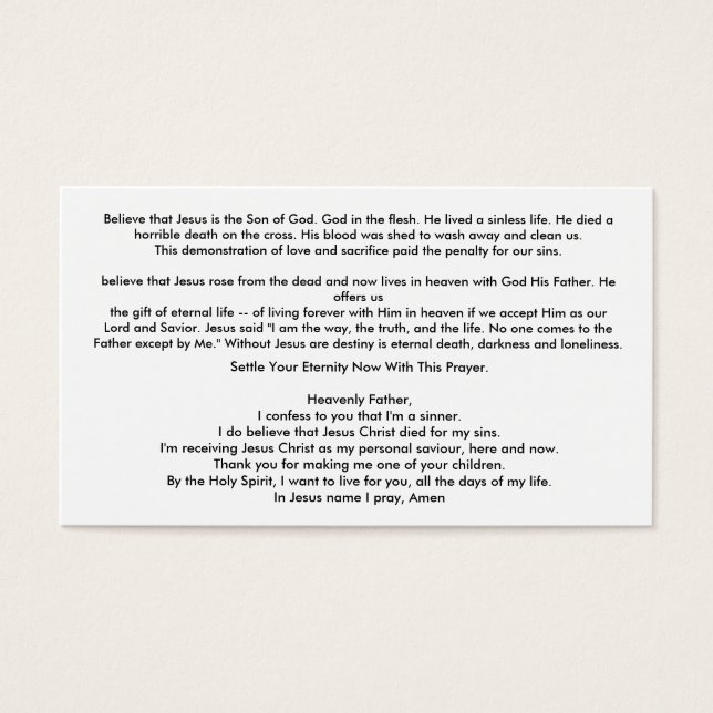 Easy Witness Card (Front)
