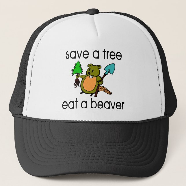 Eat A Beaver Trucker Hat (Front)