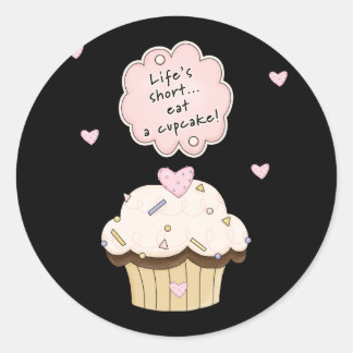 Eat A Cupcake Classic Round Sticker