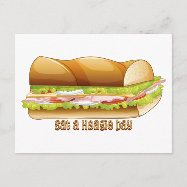Eat a Hoagie Day, submarine sandwich Postcard (Front)