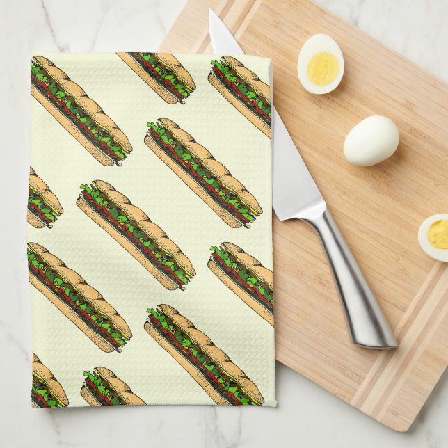 Eat A Hoagie Day Tea Towel (Quarter Fold)