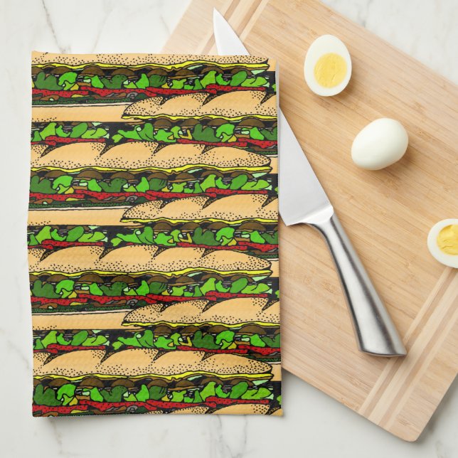 Eat A Hoagie Day Tea Towel (Quarter Fold)