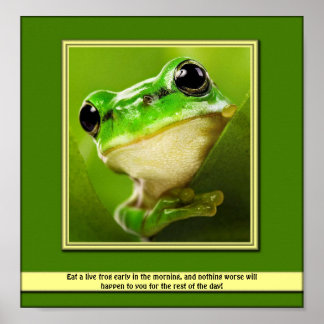 Eat A Live Frog Poster