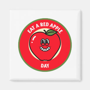 Eat A Red Apple Day Magnet