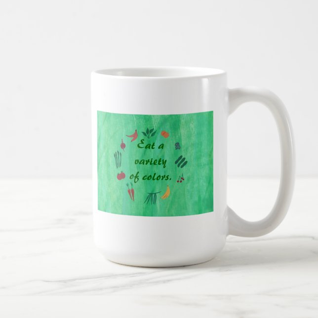 Eat a variety of colours Fruits & Vegetables Mugs (Right)