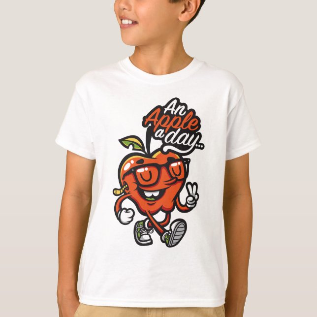 Eat an apple a day T-Shirt (Front)