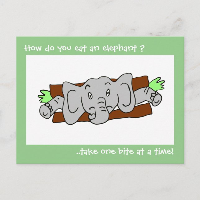 Eat an Elephant Sandwich Postcard (Front)