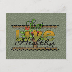 Eat and Live Healthy Postcard