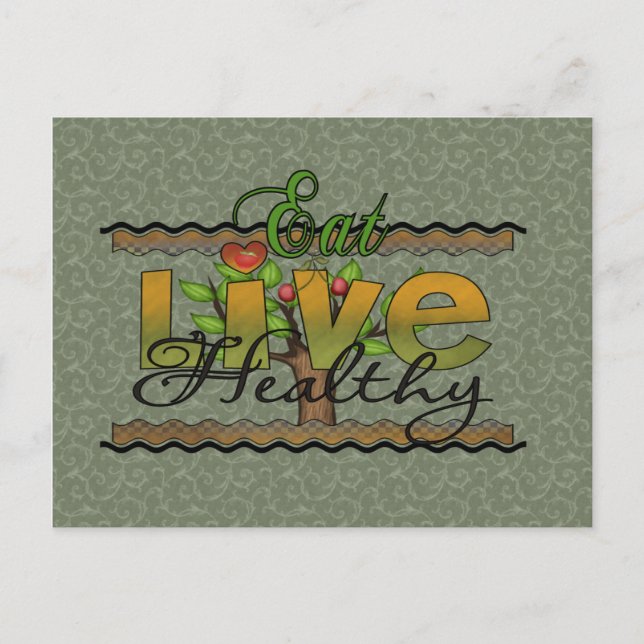 Eat and Live Healthy Postcard (Front)