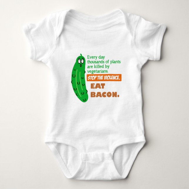 Eat Bacon Baby Bodysuit (Front)