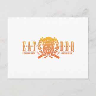 Eat BBQ Fade Postcard