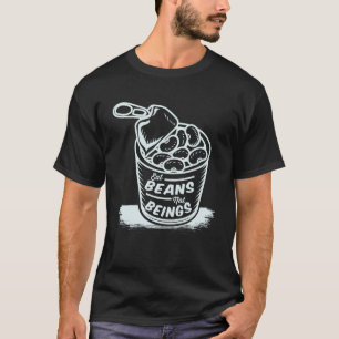 Eat Beans Not Beings Vintage Retro Protein Vegan T-Shirt