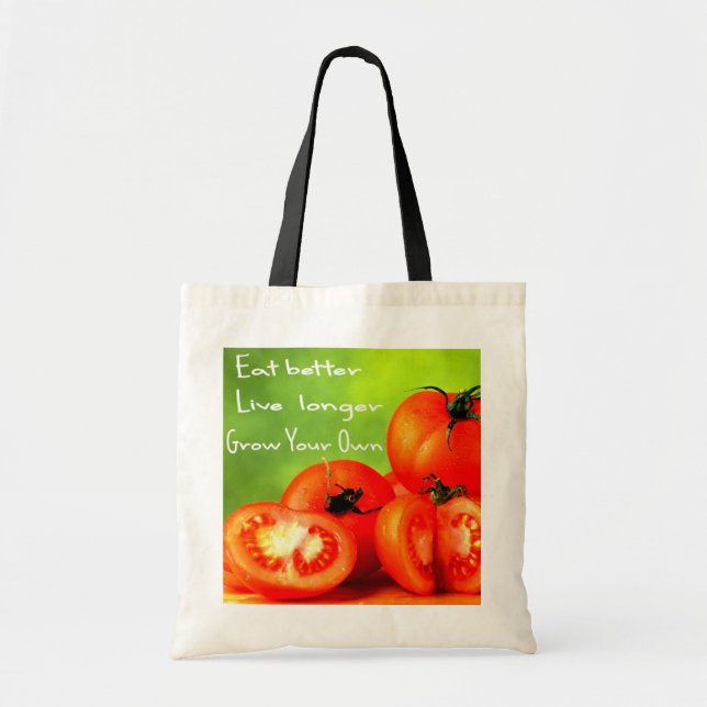 EAT BETTER LIVE LONGER TOTE BAG (Front)
