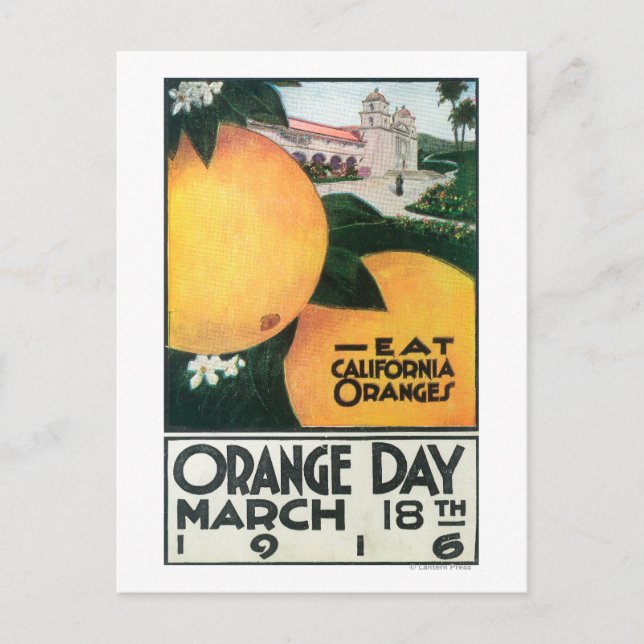Eat CA Oranges on Orange Day Postcard (Front)