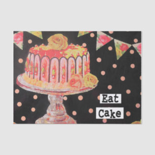 Eat Cake Birthday Tissue Paper  Decoupage
