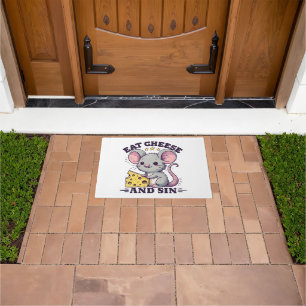 Eat Cheese And Sin Doormat