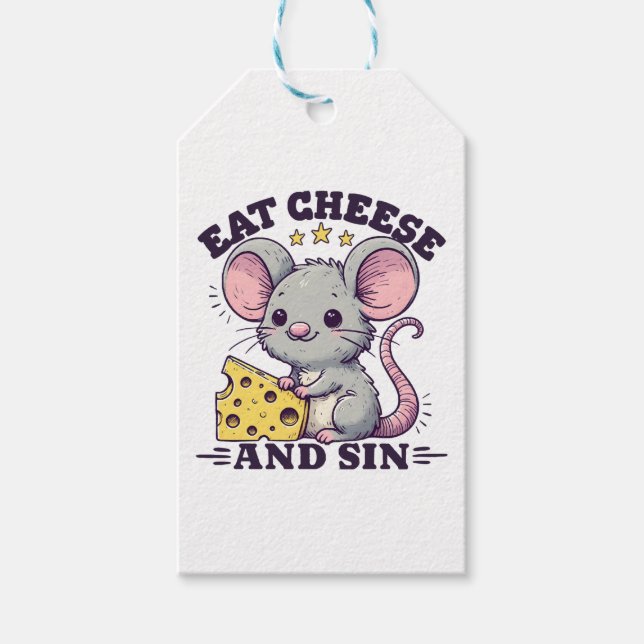 Eat Cheese And Sin Gift Tags (Front)