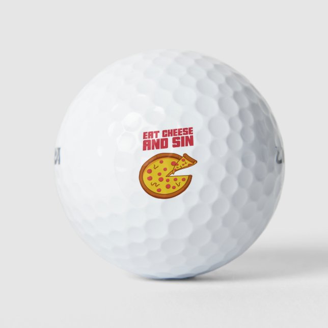 Eat Cheese And Sin Golf Balls (Front)