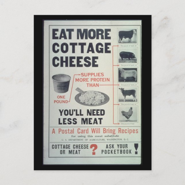 Eat Cottage Cheese - Vintage Postcard (Front)