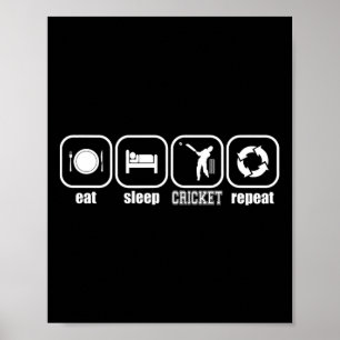 Eat  cricket coaching poster
