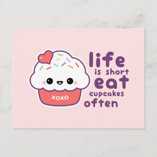 Eat Cupcakes Often Postcard