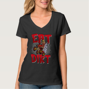Eat Dirt Quad Riding Men Boys Four Wheeler T-Shirt