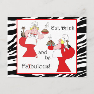 Eat, Drink and Be Fatbulous! Postcard