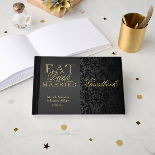Eat, Drink and Be Married Black Guestbook