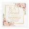 EAT Drink and Be Married Elegant Chic Floral Gold