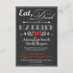 Eat, Drink and be Married Invitation