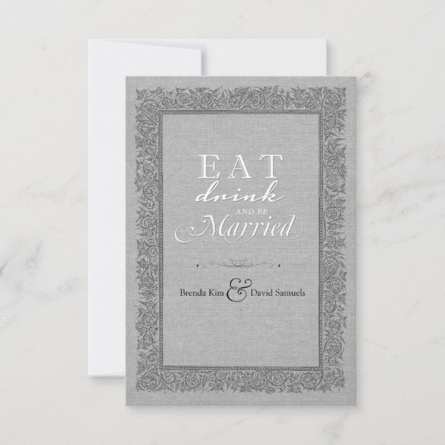 Eat Drink and be Married Invitation (Front)