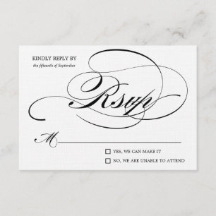 EAT, DRINK AND BE MARRIED LIMITED EDITION   RSVP CARD