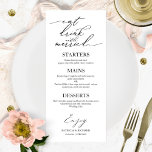 Eat Drink and Be Married Menu For Plate<br><div class="desc">A simple chic calligraphy wedding menu card. I do offer a free customisation service,  if you have any questions or special requests,  please feel free to contact me.</div>